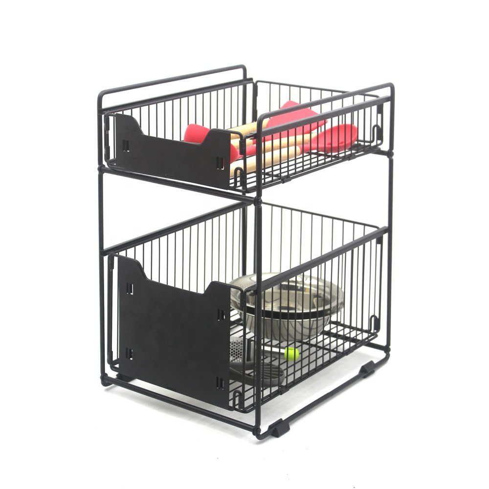 Metal storage basket kitchen storage baskets
