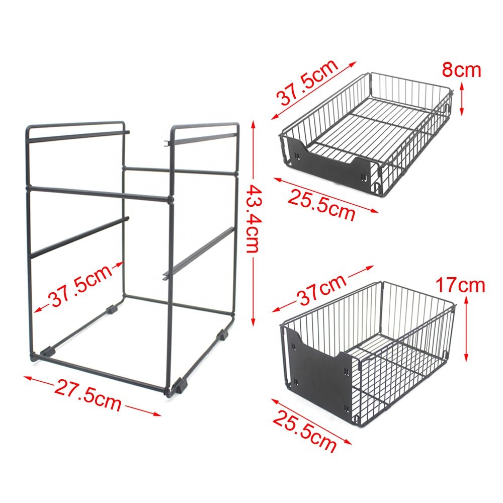 Metal storage basket kitchen storage baskets