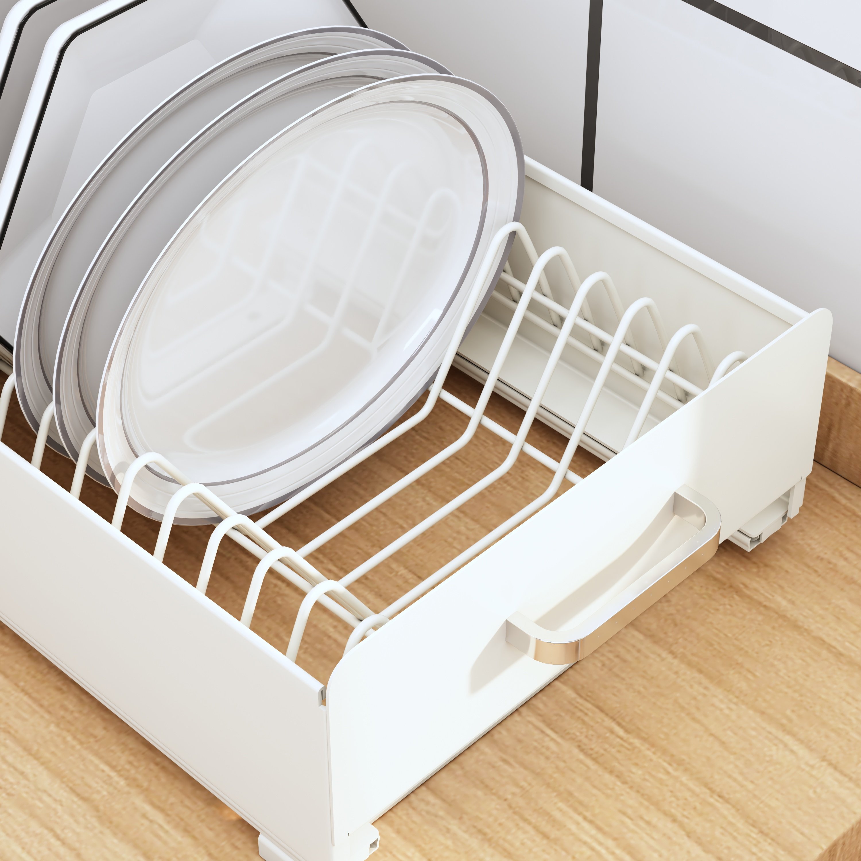 Top Selling Kitchen Storage Rack Organizer Shelf for Kitchen Cabinet Drawer Kitchen Dish Storage Rack Metal Multifunction T/T