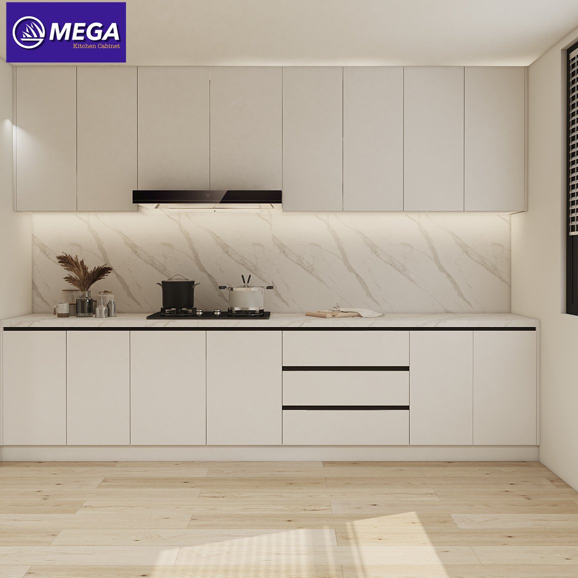 Factory Direct Modern Modular Lacquer Finish Handless Plywood Kitchen Cabinets storage cupboard Cuisine complete set