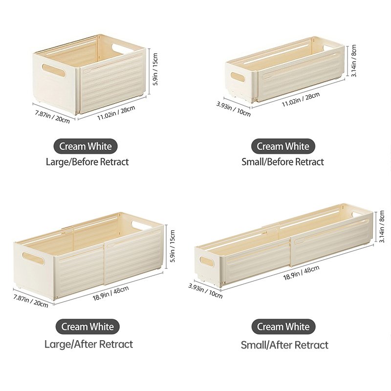 Wholesale Kitchen Plastic Portable Storage Drawer Containers Expandable Stackable Bathroom Storage Boxes Organizer