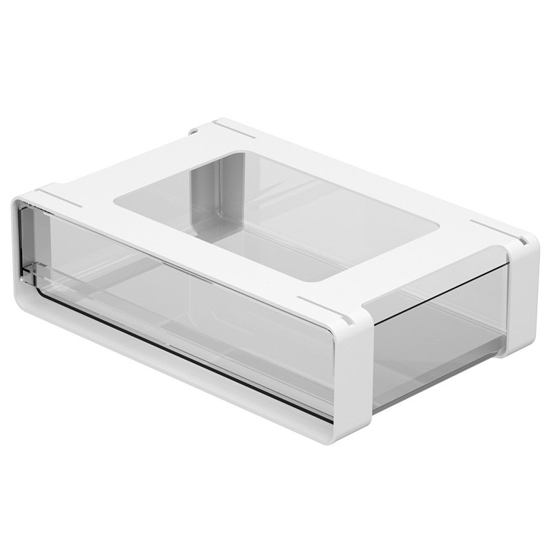 Stick hanging Under smooth Desktop Table Cabinet Cupboard Closet Wardrobe Self Adhesive Drawer type Tray Storage Organizer Box