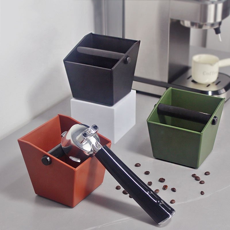 Barista Tools Detachable knock bar grind waste bin espresso dump bin & coffee grind knock box