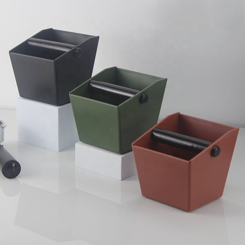 Barista Tools Detachable knock bar grind waste bin espresso dump bin & coffee grind knock box