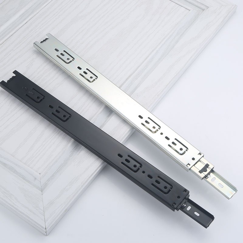 Manufactory Telescopic Channel Silent Cabinet Under Mount Drawer Slides Kitchen Fittings Contemporary Zinc Plated Kitchen Draw