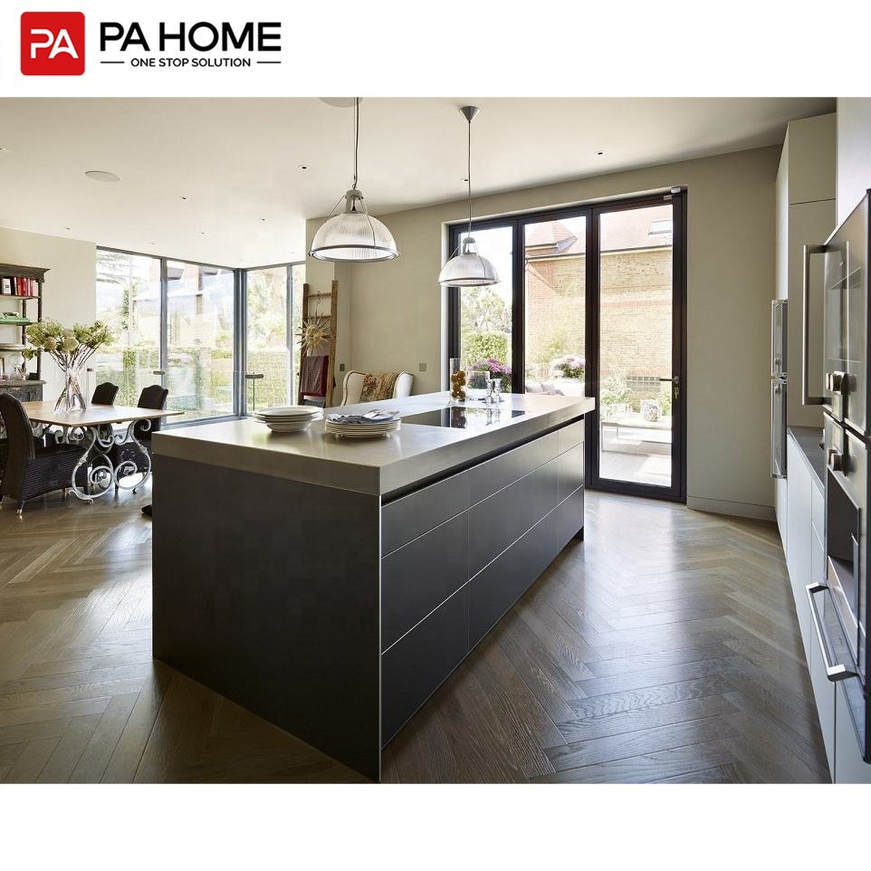 PA Italian island style modular modern high gloss kitchen cabinets