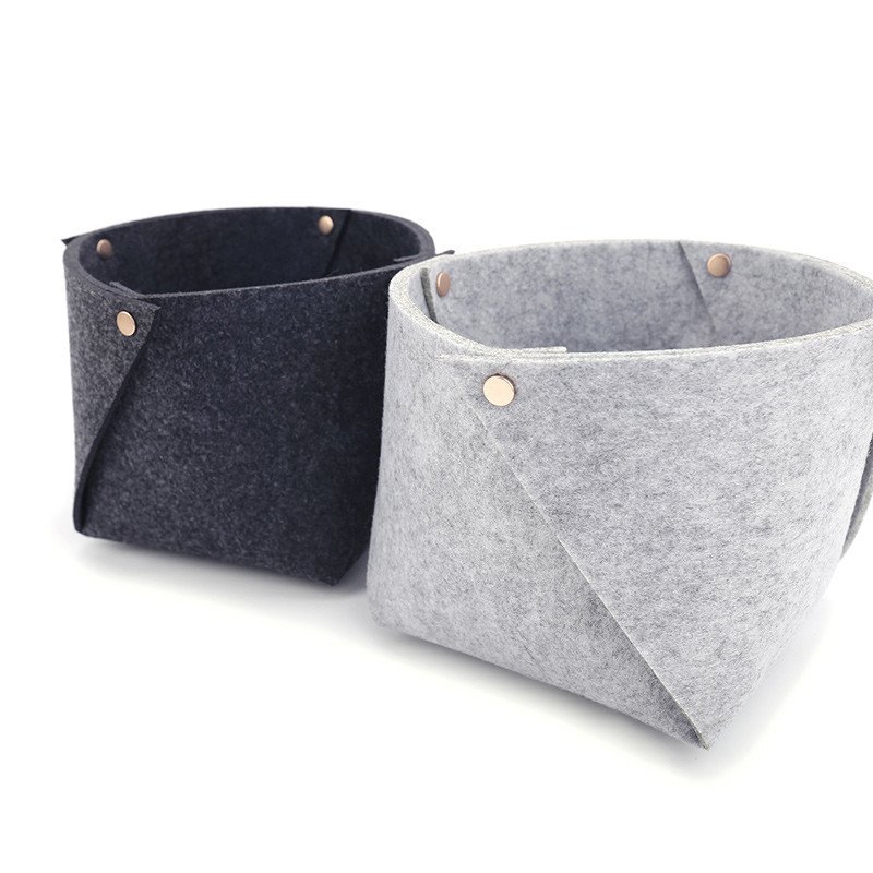 Factory Price Detachable Desktop Felt Storage Box Folding Toys Clothes Storage Bin Basket For Home Shelf Wholesale Organizer