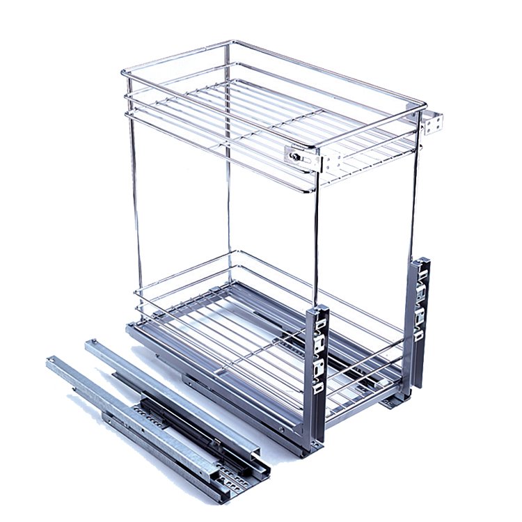 Multifunctional Stainless Steel Kitchen Drawer Pull-out Basket