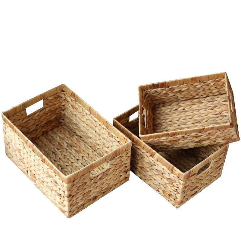 New 100% Natural Water Hyacinth Foldable Basket Water Hyacinth Storage Basket Hand Woven Baskets From Viet Nam Best Price High Quali