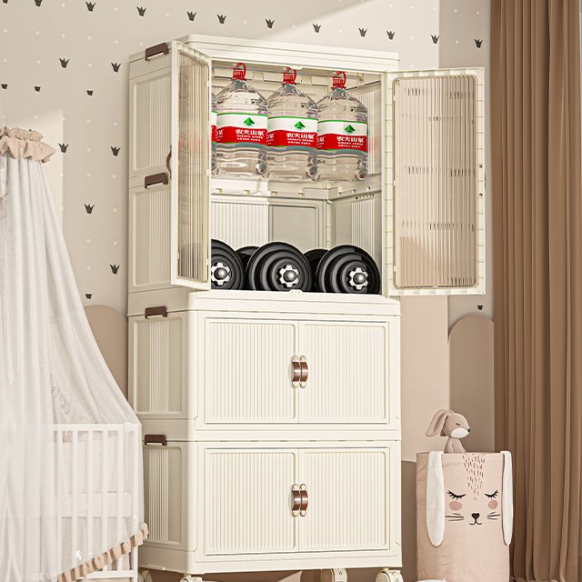 Rmier Foldable Baby Closet Drawer Storage Cabinet Household Baby Toy Door Easy Storage Locker