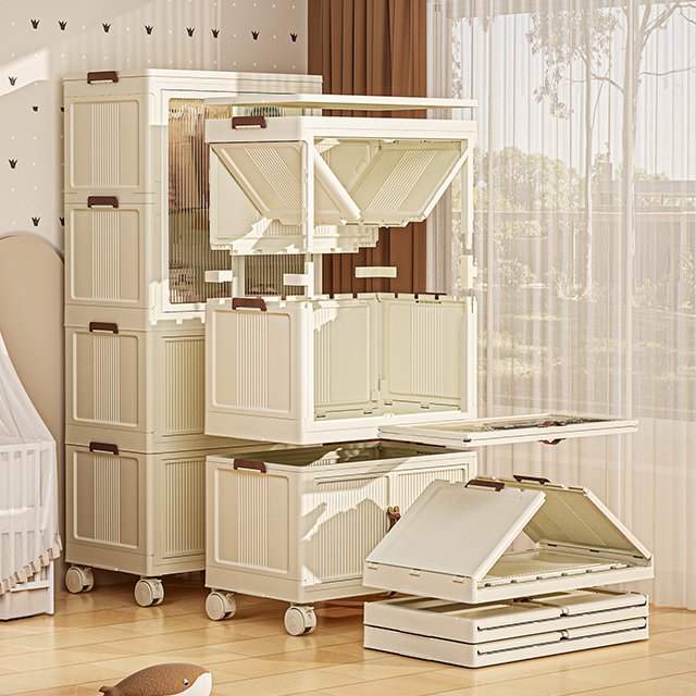 Rmier Foldable Baby Closet Drawer Storage Cabinet Household Baby Toy Door Easy Storage Locker