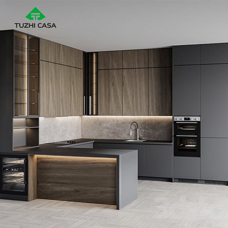 waterproof stainless steel metal full kitchen pantry cupboard cabinet in kitchen