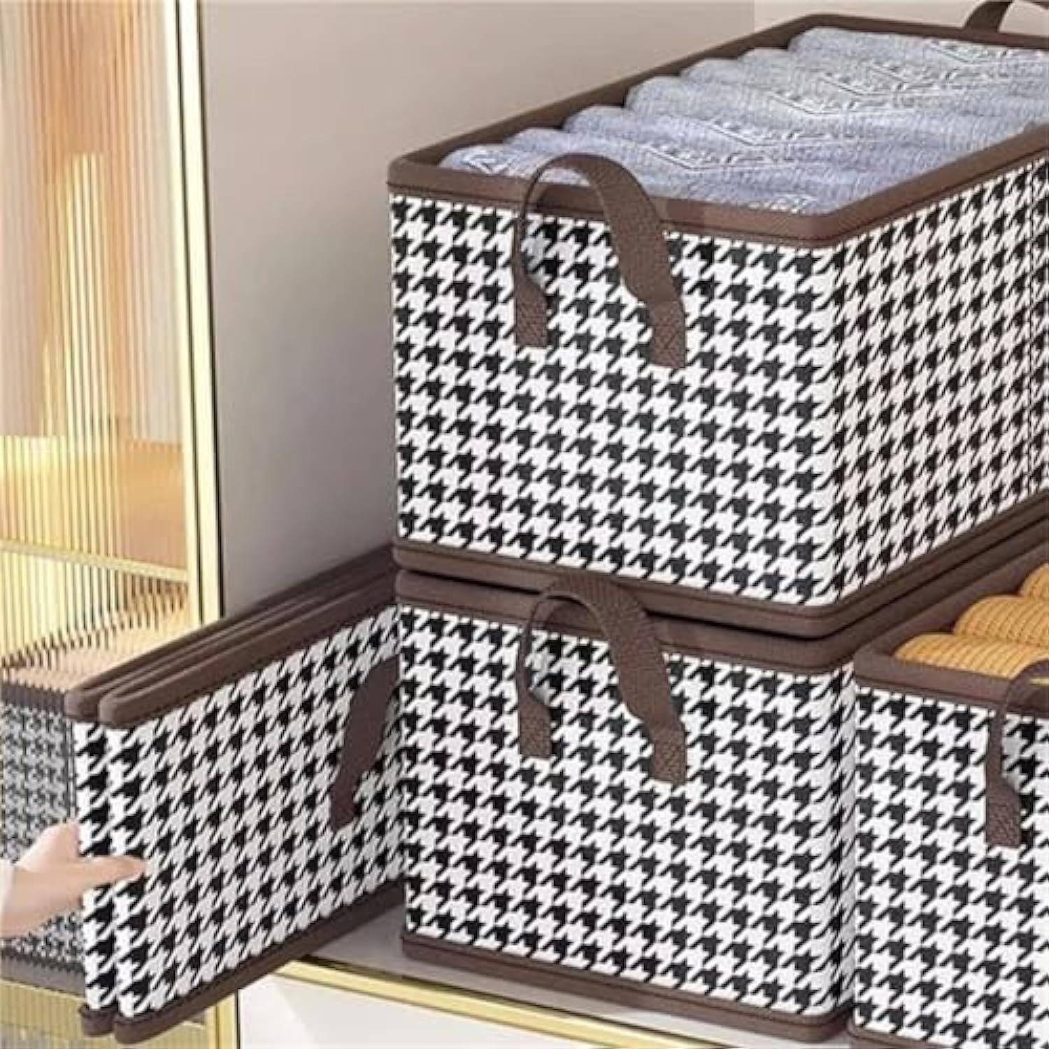 High Quality Clothes Storage Container For Wardrobe Collapsible Clothing Bedroom Arrangement Cloth Desktop Storage Basket