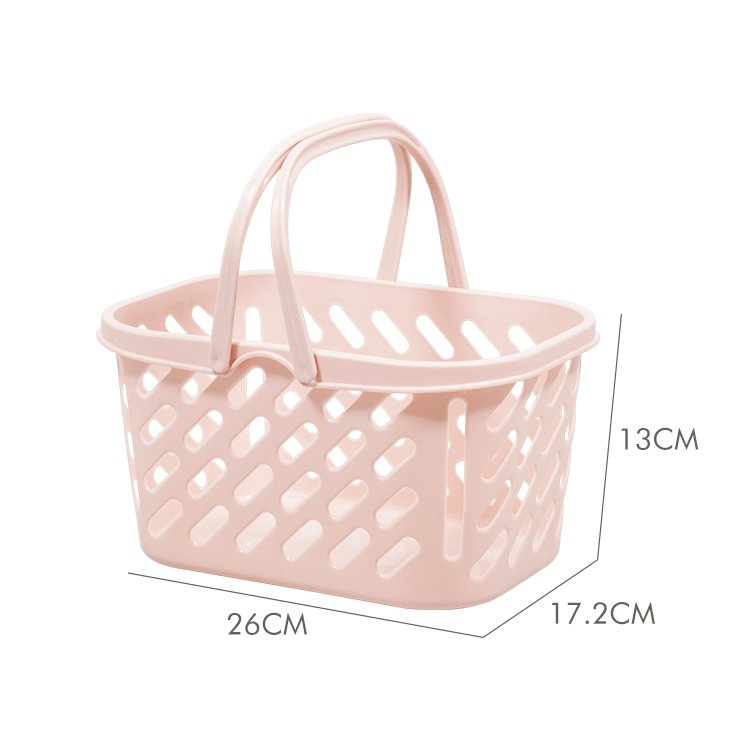 Hot Selling Eco-Friendly Plastic Portable wholesale multipurpose rectangle Plastic Durable Pp Hollow Storage Basket with handle