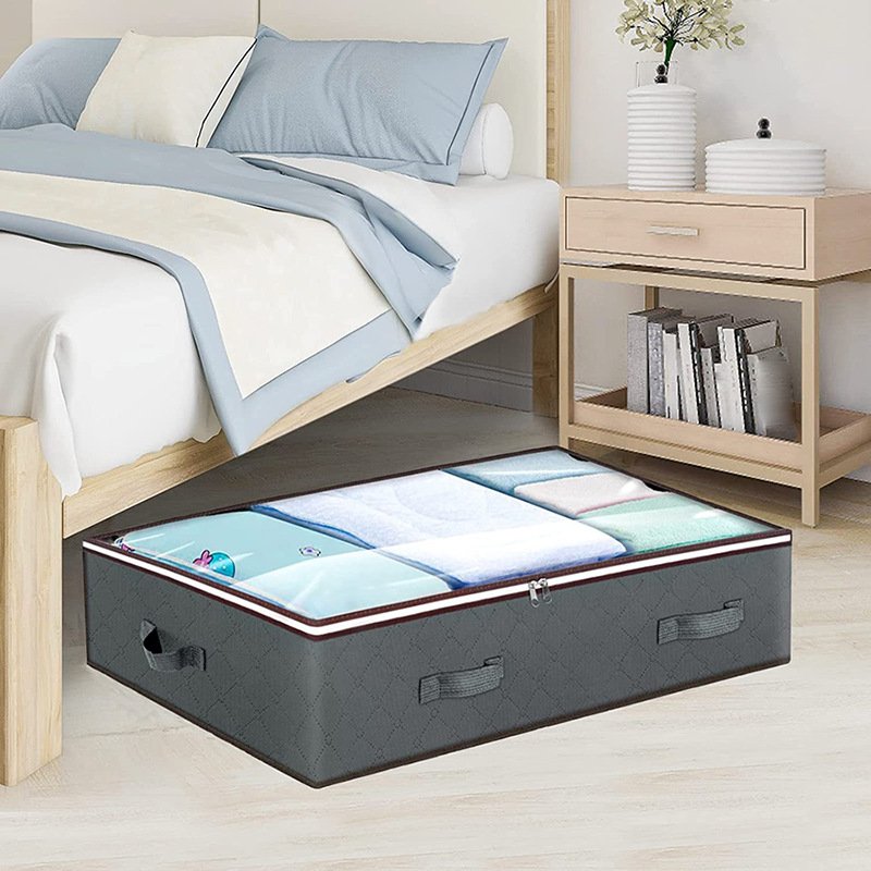 Large Foldable Underbed Storage Bins Containers Drawers Organizer Heavy Duty Under Bed Storage Bags