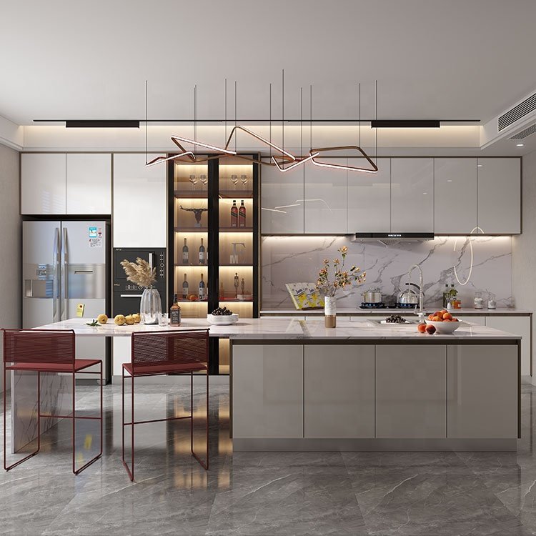Flat Pack Island Kitchen Cabinets Australian Standard Customized Kitchen Cabinet Price Made in China
