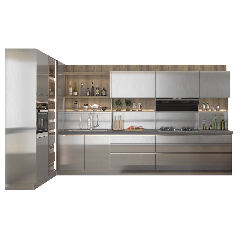 Mini With Stove Shanghai Furniture Wholesale Cabinets White Black Kitchen Cabinet