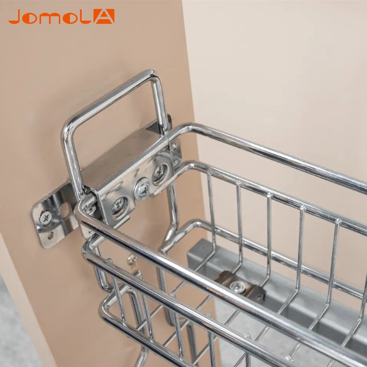 Hot sale factory direct kitchen cabinet narrow style wire side pull out basket