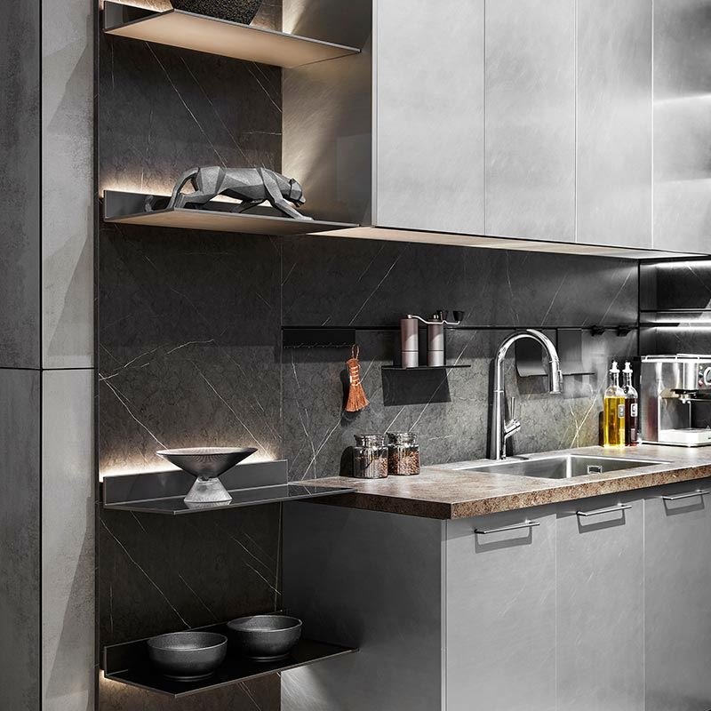 OPPEIN Classic Outdoor Industrial Style Termite Proof Wall Kitchen Cabinet