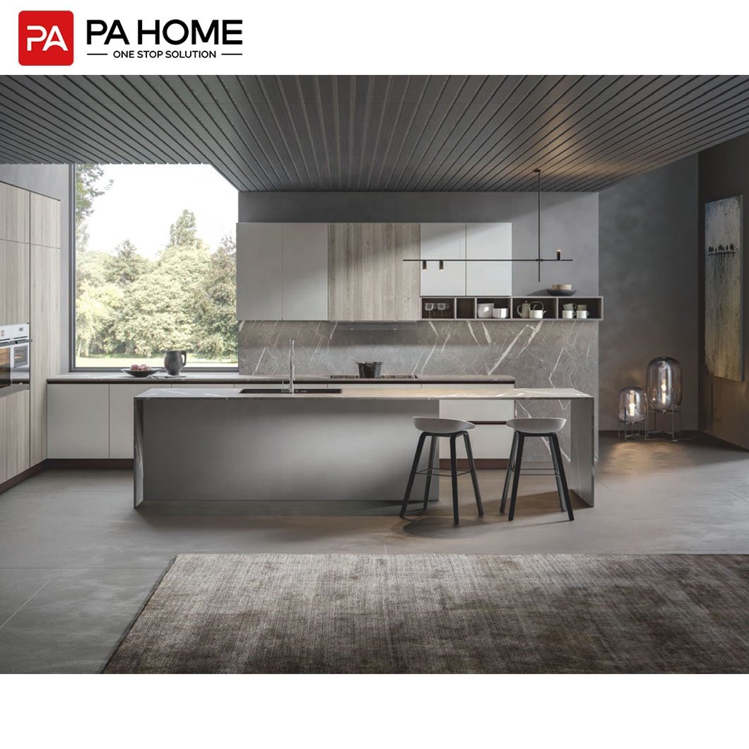 PA Customized Modern Design Home Furniture Organizer Melamine Small Kitchen Pantry Cabinet Set With Sink