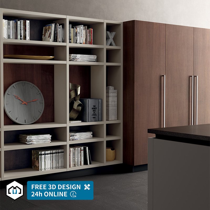 Flat Pack Luxury Modern Island Wood Kitchen Cabinet Design With Drawers