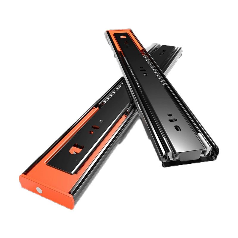 1.5mm Steel Cabinet Metal Tool Telescopic Rail 3 fold Full Extension Channel Ball Bearing Soft Close Drawer Slide