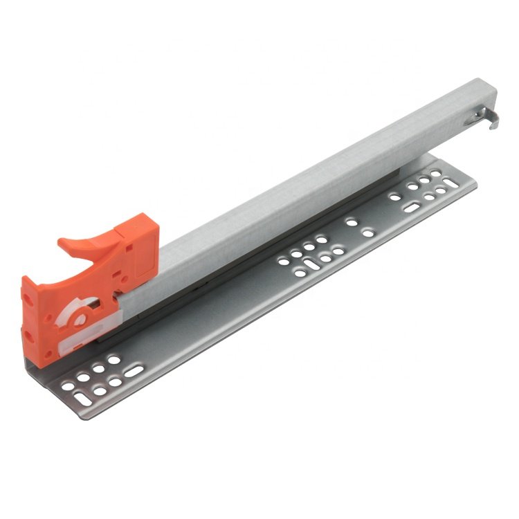 Full Extention Soft Close Slides Concealed Damper Guide Runner For Pulling Basket Computer Keyboard Drawer Slide