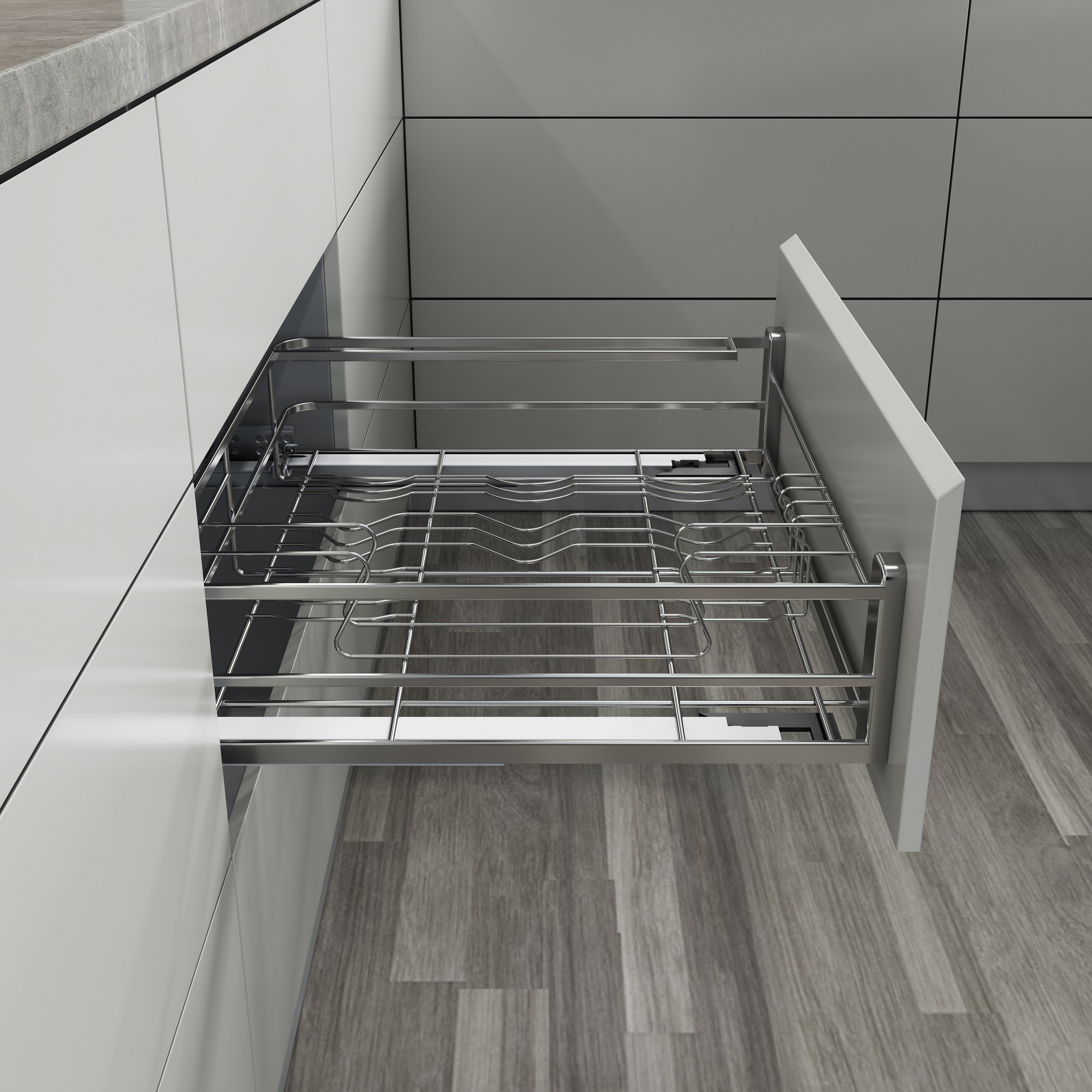 Basket Drawer Slide System Soft Closing Basket Drawer Channel