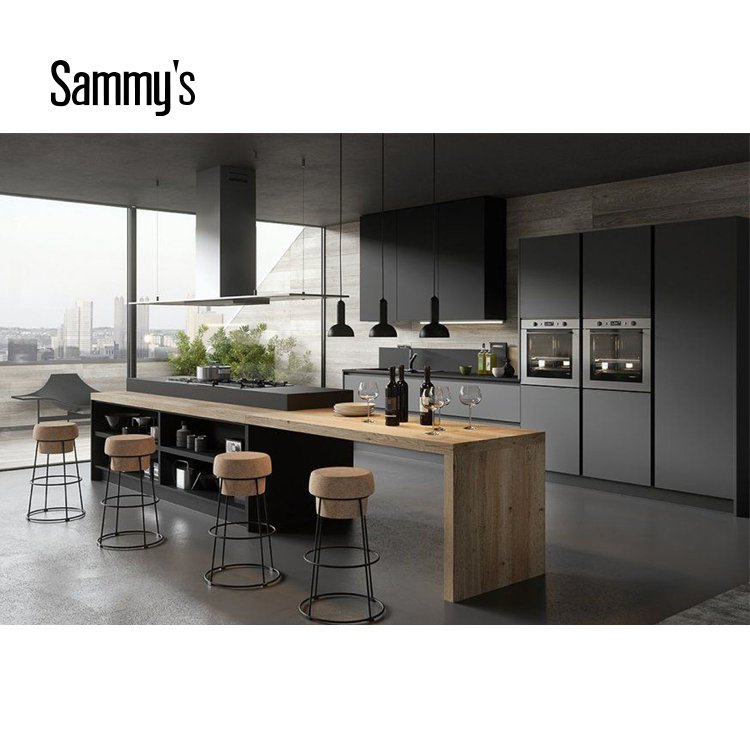 AK1666 Foshan factory custom made contemporary complete kitchen cabinet whole set wholesale price