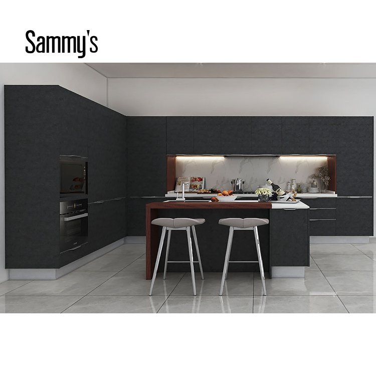 AK1666 Foshan factory custom made contemporary complete kitchen cabinet whole set wholesale price