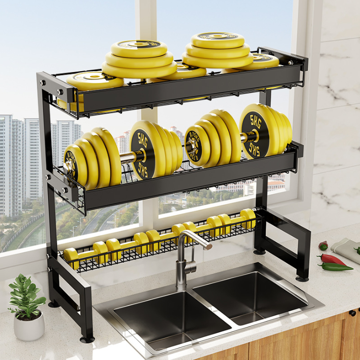 Kitchen Steel Standing Type Drain Plate Drainer Bowl Utensil Storage Shelf Cutting Board Holder Over The Sink Dish Drying Rack