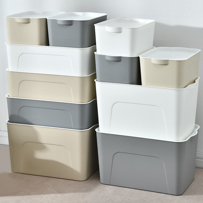 Multifunctional Thickened Sundries Storage Box Large Drawer Organization Covered Plastic Storage Box Clothes Wardrobe Organizer