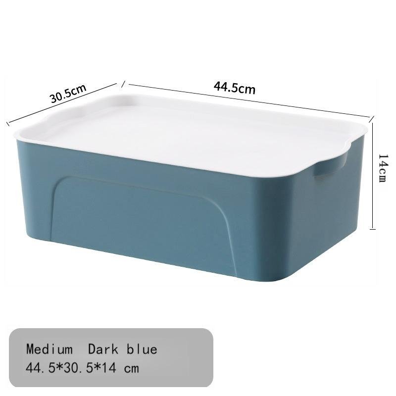 Multifunctional Thickened Sundries Storage Box Large Drawer Organization Covered Plastic Storage Box Clothes Wardrobe Organizer