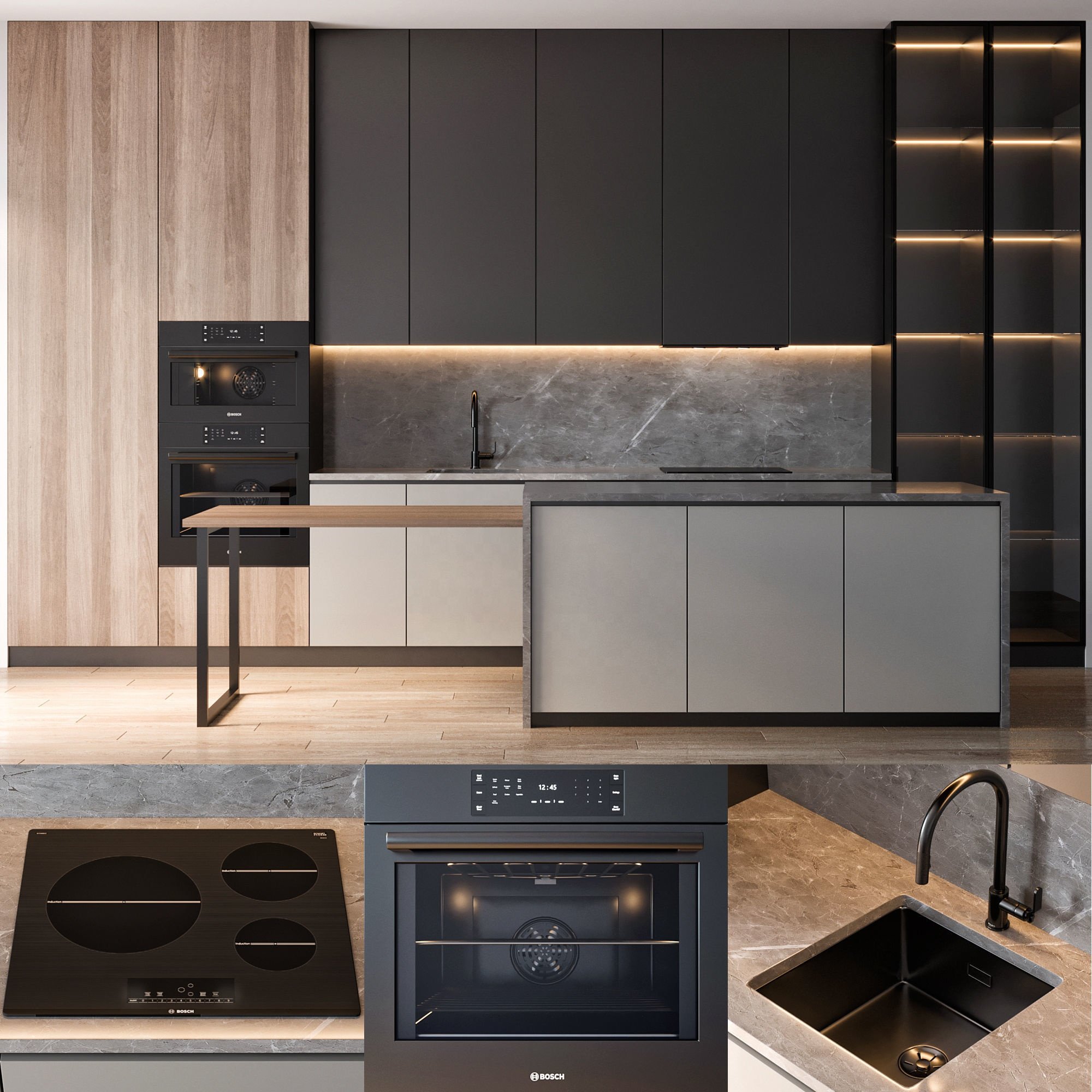 PA new model modular modern style small room cheap price pull down kitchen cabinets doors