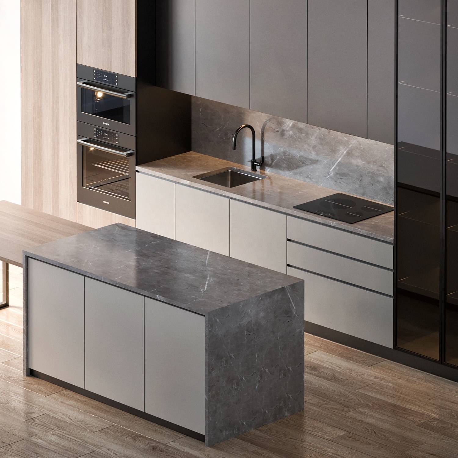 PA new model modular modern style small room cheap price pull down kitchen cabinets doors