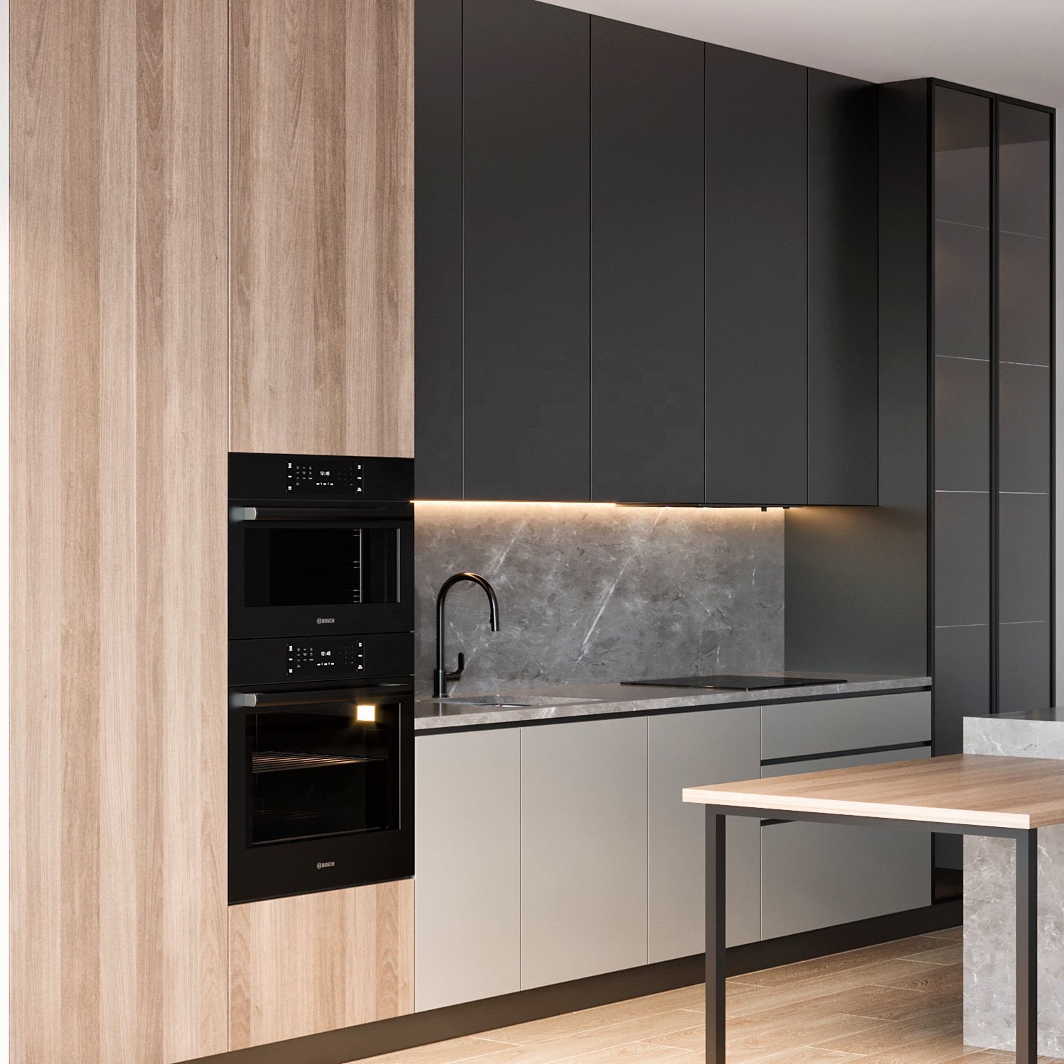 PA new model modular modern style small room cheap price pull down kitchen cabinets doors