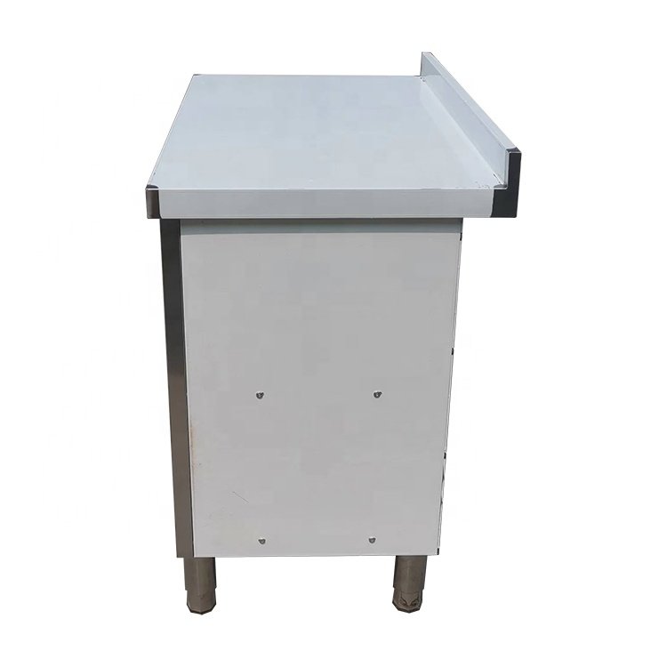 heavy duty commercial equipment 2 tier stainless steel kitchen storage cabinet sliding door cupboard hotel restaurant supplies