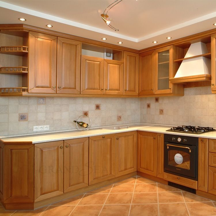 Wholesale Price Ready To Assemble solid wood Kitchen Cabinet Modern Design Kitchen Cabinets