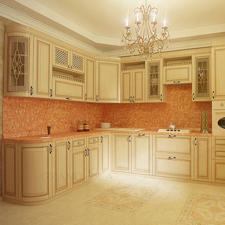 Wholesale Price Ready To Assemble solid wood Kitchen Cabinet Modern Design Kitchen Cabinets
