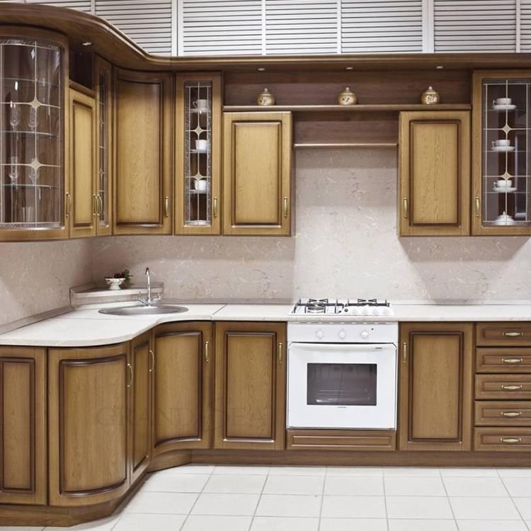 Wholesale Price Ready To Assemble solid wood Kitchen Cabinet Modern Design Kitchen Cabinets
