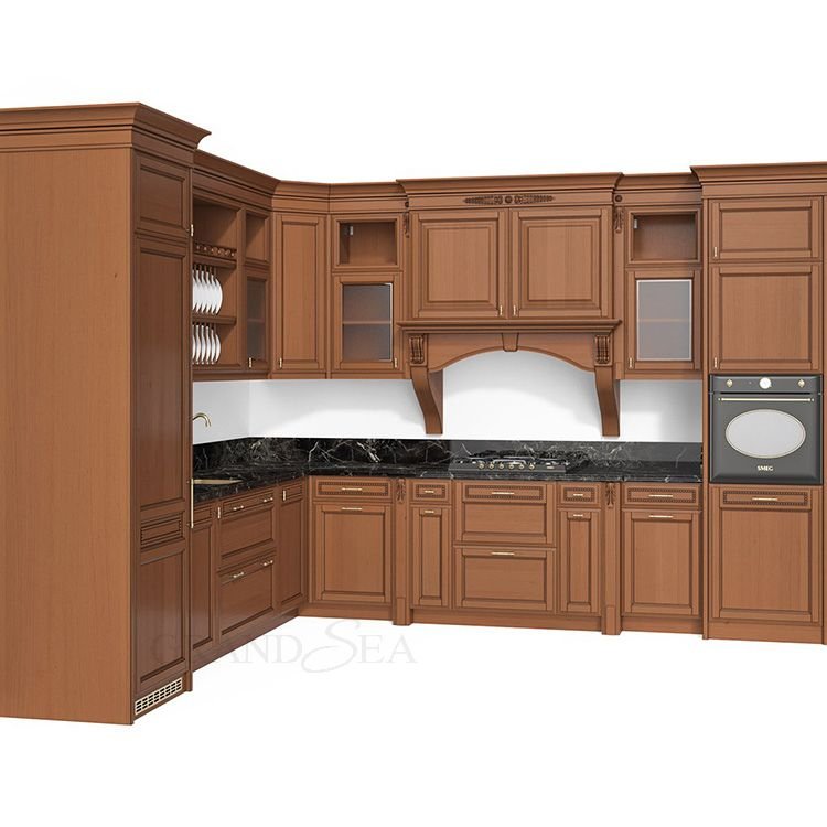 Wholesale Price Ready To Assemble solid wood Kitchen Cabinet Modern Design Kitchen Cabinets