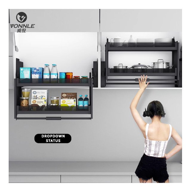 High quality Kitchen Cabinet Drawer Stainless steel kitchen pull out basket stainless steel basket pull out basket