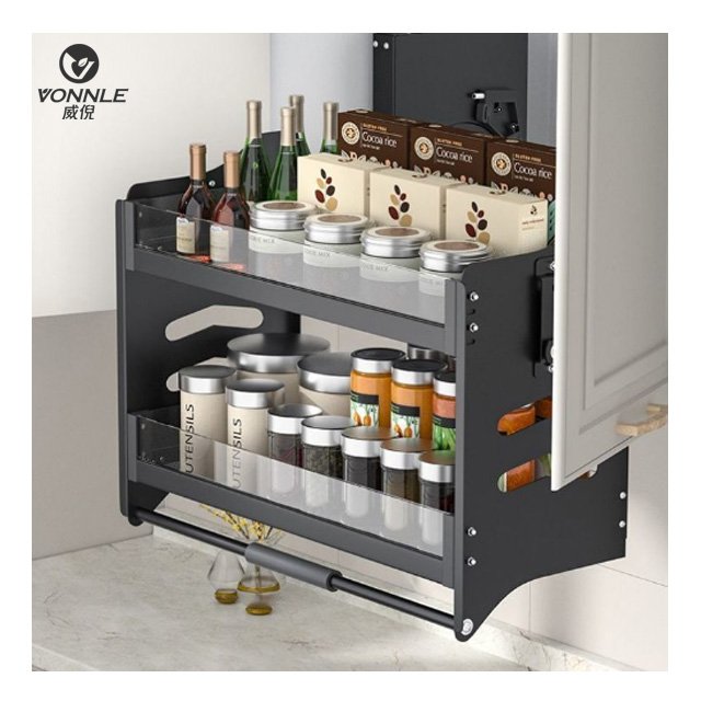 High quality Kitchen Cabinet Drawer Stainless steel kitchen pull out basket stainless steel basket pull out basket