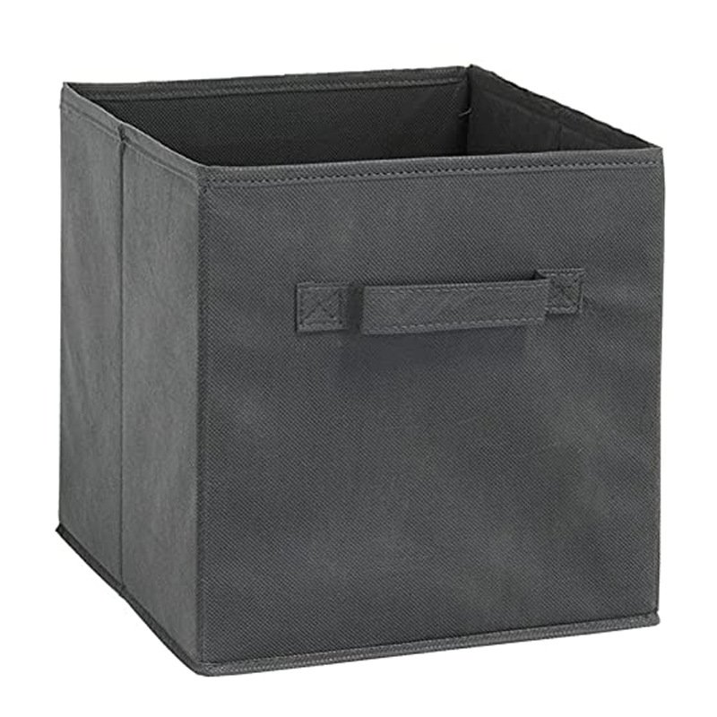 Closet Storage Bin Box Non-woven storage box gray shelves Foldable basket clothing drawers
