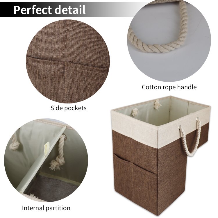 Stair Basket with Cotton Handle for Carpeted Stairs Foldable staircase Basket Organizer for Office Home stairway
