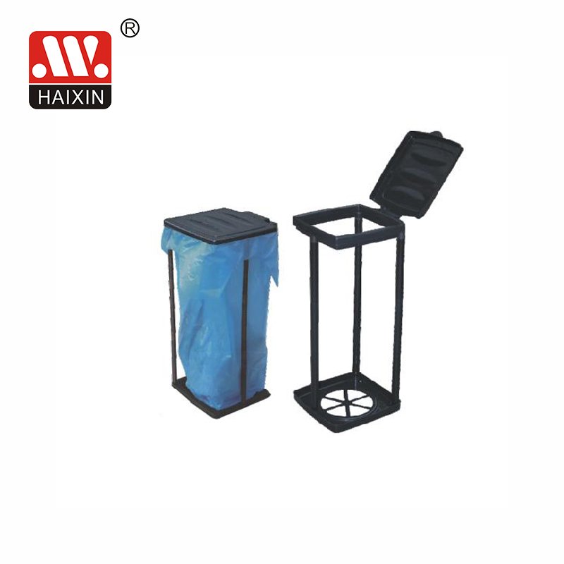 HAIXIN factory kitchen living room trash can large capacity Garbage Bin folding dustbin hollow basket plastic waste paper basket
