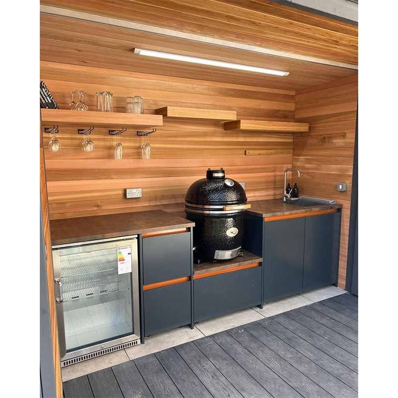 304 Stainless Steel Outdoor Kitchen Island With Kitchen Sink Cabinet