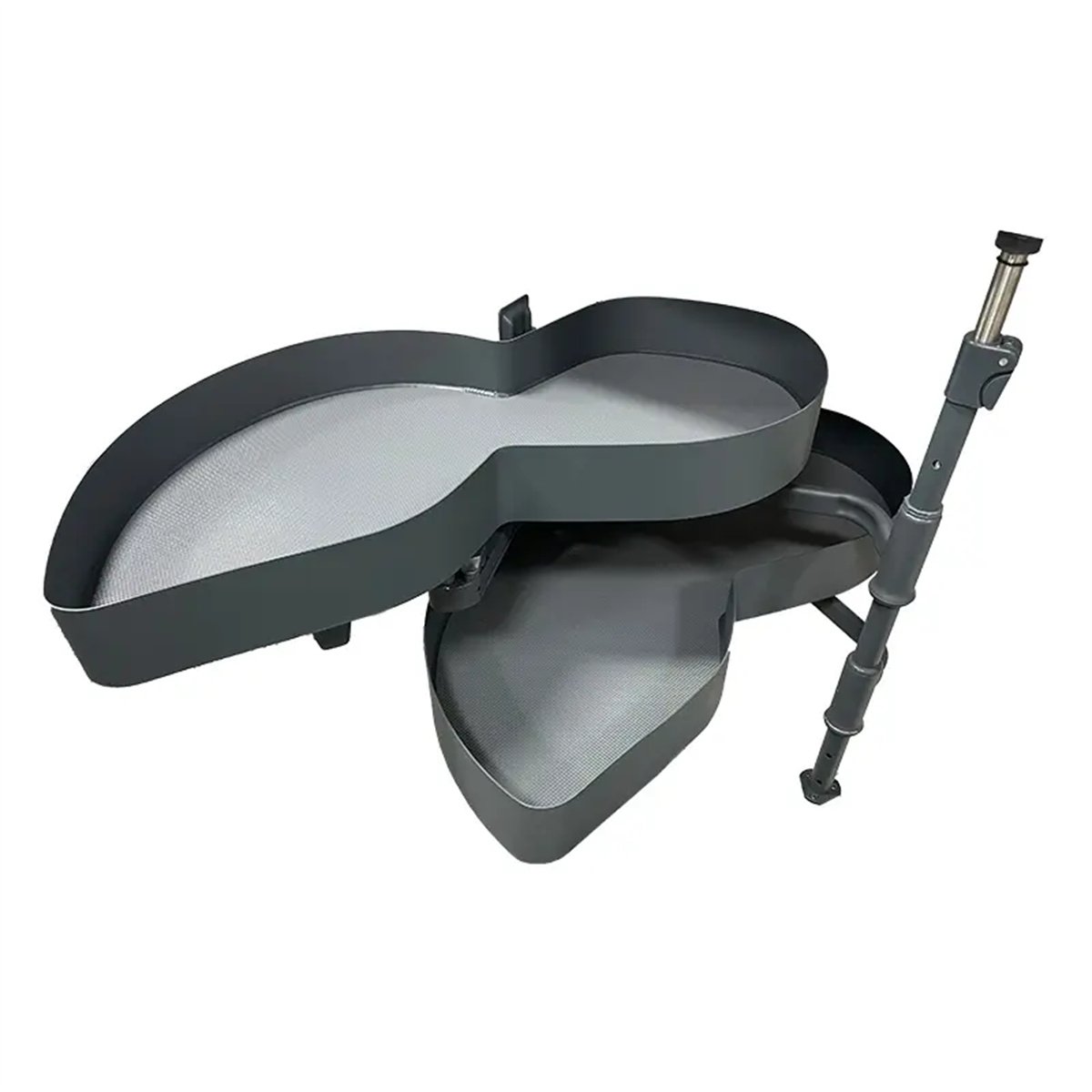Kitchen Cabinet Swing Tray 2 Shelf Lazy Susan with Soft-Close for Blind Base Corner Cabinets Le-Mans Kitchen Basket Magic Corner