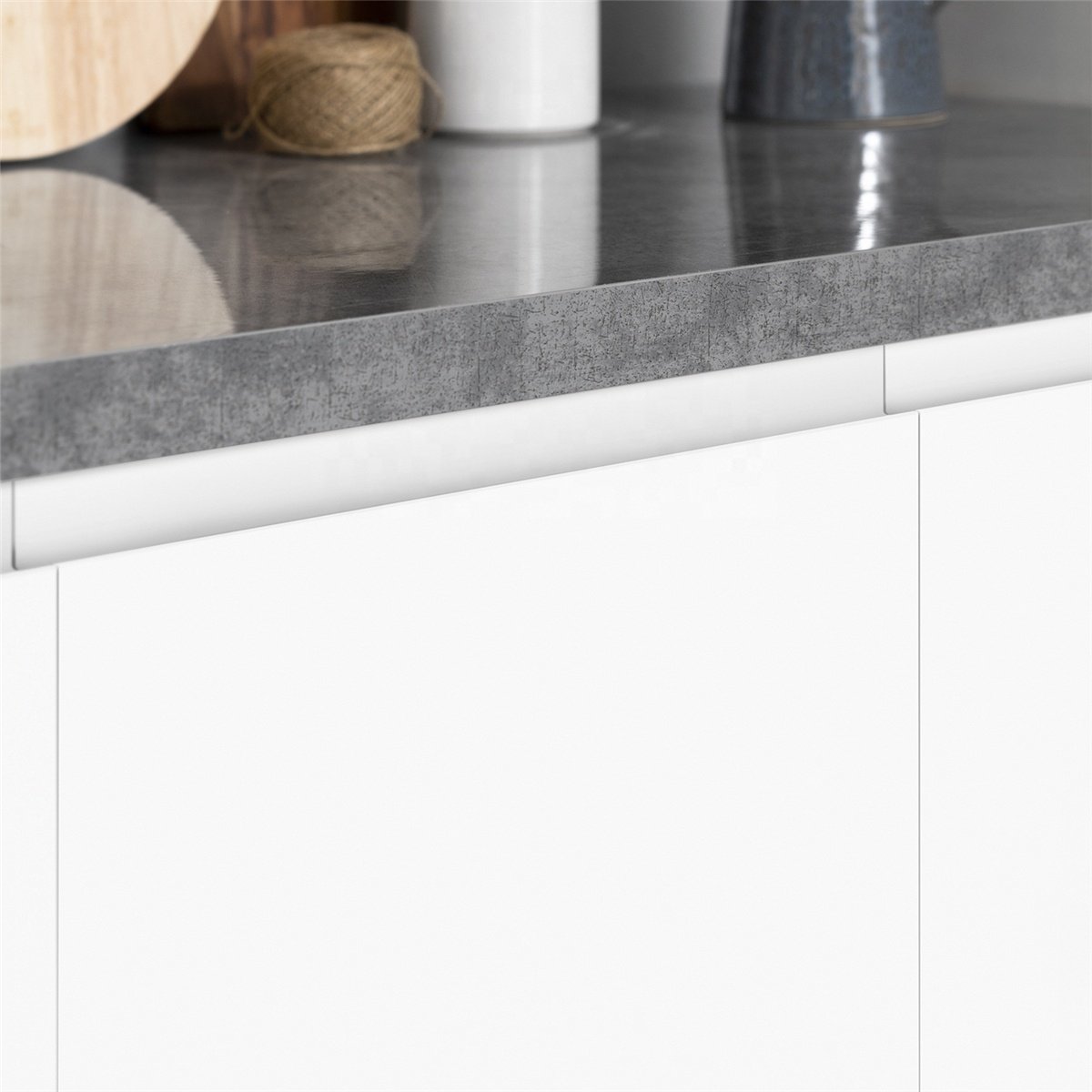 PA MDF white lacquer designs modular modern island kitchen cabinet