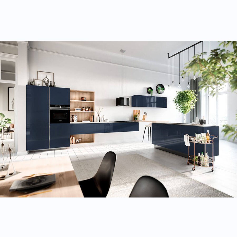 America modern style kitchen ideas black glass door storage cabinet with sink